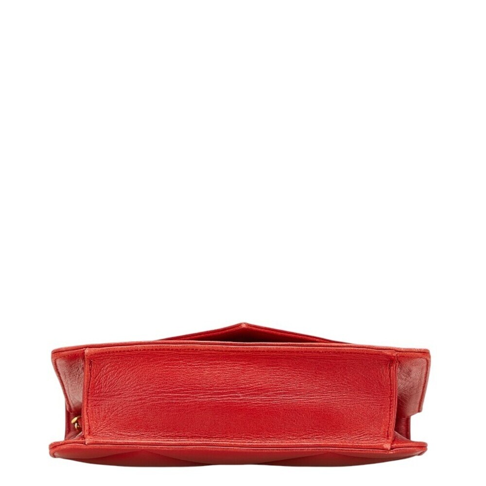CHANEL Red Lambskin Leather Logo Shoulder Bag - Picture 3 of 12